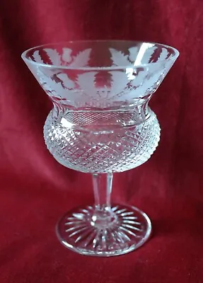 Edinburgh Crystal Thistle Pattern - Champagne Coupe Glass - Signed • £55