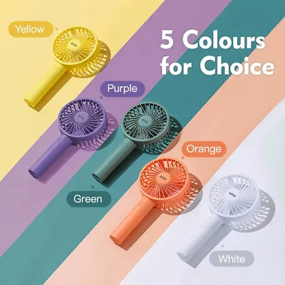 $14.95 • Buy Mini Portable Hand-held Desk Fan Cooling Cooler USB Air Rechargeable 3 Speed AU