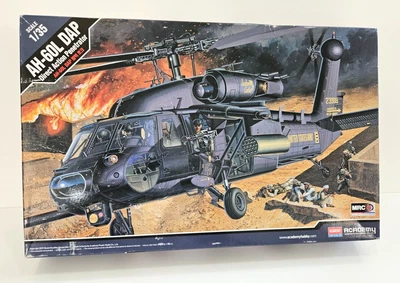 $75 • Buy 1/35 Academy Ah-60l Dap Black Hawk #12115 New Plastic Helicopter Model Kit