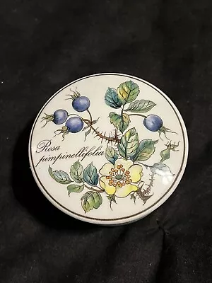 Villeroy & Boch Botanica Rosa Pimpinellipholia  Round Porcelain Trinket Box 4” • $7