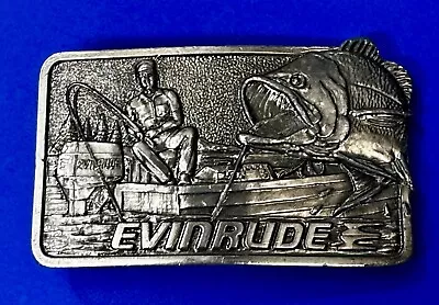 Evinrude Outboard Motor Fishing Boat Boating Fish Belt Buckle By Lewis Corp • $22.50