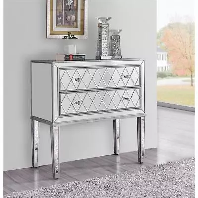 Mirrored Dresser Antique Silver Living Dining Room Bedroom Bathroom 2 Drawer 34  • $1028.33