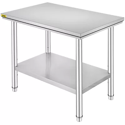 Stainless Steel Work Table 24x36in Commercial Kitchen Equipment Food Prep Table • $64.99