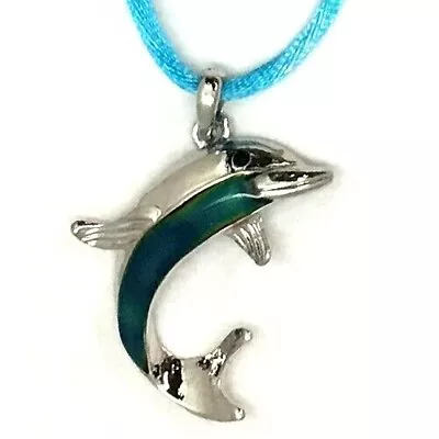 NEW Large Dolphin  Color Change Heat Thermo Mood Pendant Necklace • $8.28