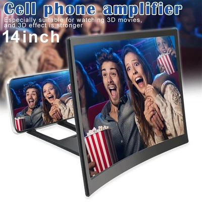 $23.38 • Buy Projector Screen Camping 14inch Mobile Phone Video Curved Screen Amplifier 3D HD