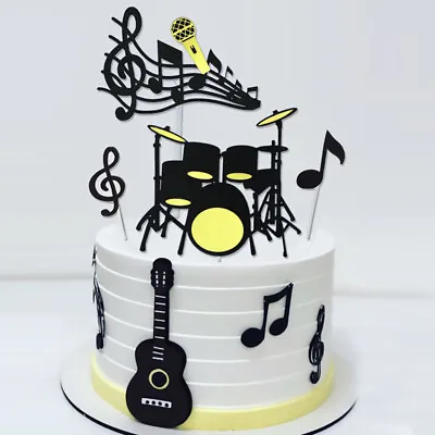£2.84 • Buy 8pc Music Note Theme Cake Decoration Birthday Party Baking Dessert Plugin Hot Nk