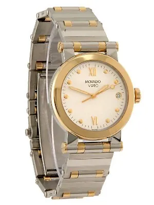 Movado 1603926 Vizio Ladies Midsize 18kt Two Tone Watch $2895.00 Retail • $1795