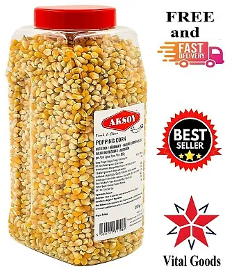 £7.29 • Buy Popcorn Kernels Seeds Popping Corn Raw Vegan Natural Organic 1kg 1250g 2.5 AKSOY