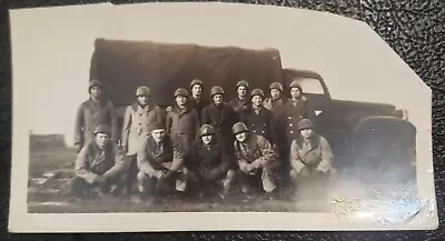 WW2 US Group Photo With Truck • $5