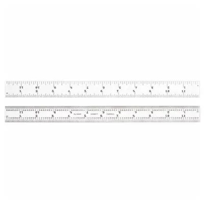 Starrett Spring Tempered Steel Rule With Inch Graduations - C604R-12 • $60.73