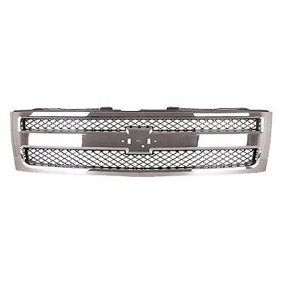 Grille For 2007-2013 Chevrolet Silverado 1500 Chrome Shell W/ Black Insert • $107.78