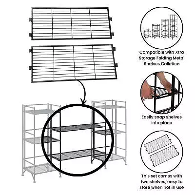 Conveniene Xtra Storage Shelf Metal Extension Set Of 2 Black • $24.07