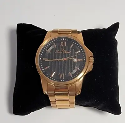 Lucien Piccard Breithorn Men's Watch Steel Gold Swiss Quartz Sapphitek Crystal • $62.99