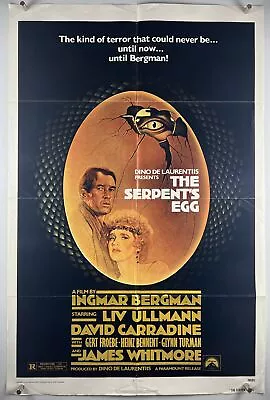 SERPENTS EGG Movie Poster (Fine-) One Sheet 1978 Ingmar Bergman 25442 • $10