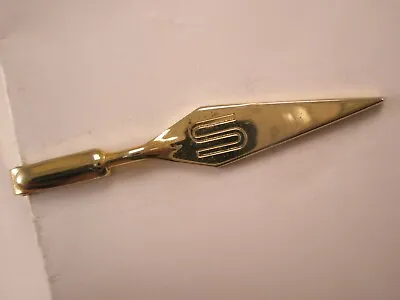 S Monogram Initials  Letter Trowel Mason Brick Layer Tool Vintage Tie Bar Clip • $26.49