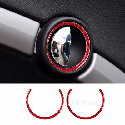 2pcs Red Carbon Fiber Door Handle Frame Sticker Trim For Mini Cooper • $9.60