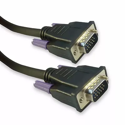 Fully Wired 1.5m SVGA Cable / VGA PC / Laptop To TV / Monitor Lead / Male 4.92Ft • £7.99