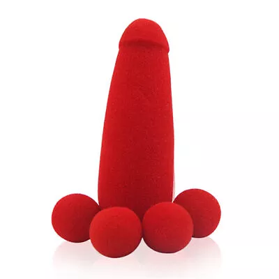 4x Red Sponge Balls 2.5cm 1.1  Magic Trick Toy Clown Foam Soft Sponge Penis CN♛ • £3.40