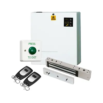 Simple Maglock Door Entry Kit Power Supply Lock Timer 2 Radio Exit Switch Fobs • £149.99