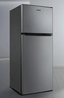 Compact Mini Fridge 2 Door Stainless Steel Small Dorm Office Refrigerator Freeze • $287.60
