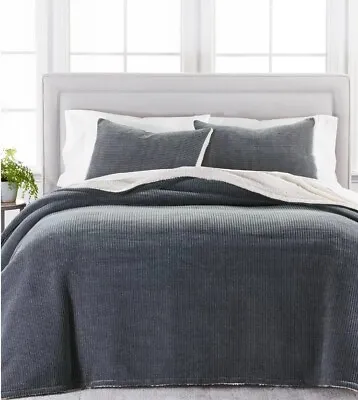 Martha Stewart Collection Chenille Reverse To Sherpa Quilt Full/Queen $260 • $120