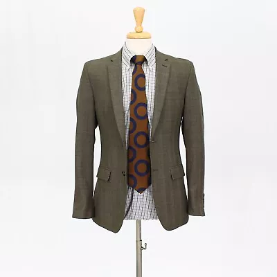 $49.99 • Buy Nicole Miller 38R Brown Sport Coat Blazer Jacket Check 2B Polyester