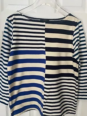 NWOT J.Crew Multi Color Striped Shirt With 3/4 Sleeves Sz S • $26.99