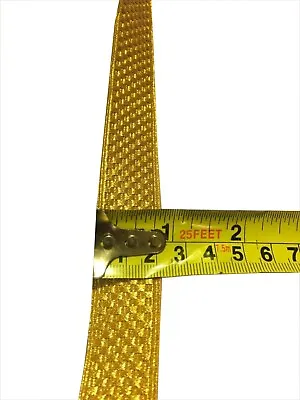 Gold Mylar Briad Military Lace Width Size 2CM  (price Per Metre) • £6.99