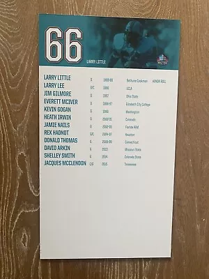 Miami Dolphins Training Facility Uniform Numbers Sign Larry Little #66 • $9.99