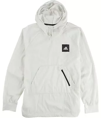 Adidas Mens Sheer Raincoat Anorak Jacket Off-White Small • $12