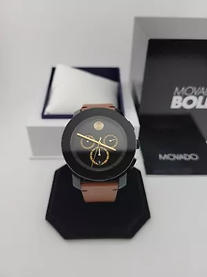 Movado Men's Bold Black Dial Brown Leather Quartz Watch - 3600540 ($595 MSRP) • $229.99
