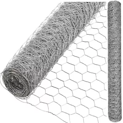 Galvanised Chicken Wire Mesh Netting Rabbit Cage Aviary Pet Fence Plant Net • £9.99