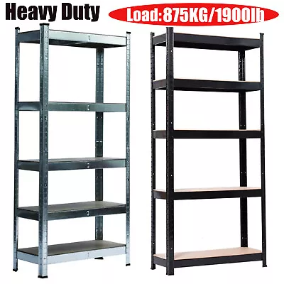 £22.99 • Buy 5 Tier Metal Shelving Unit Workshop Garage Shed Storage Shelves Heavy Duty New