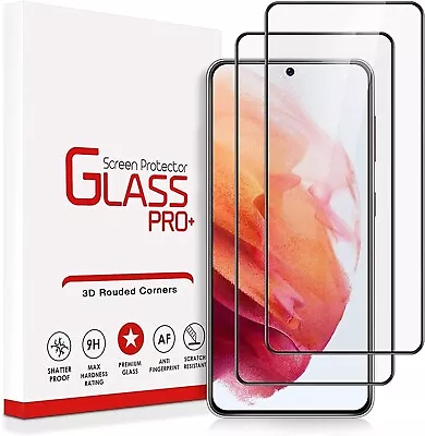 2 Pack Samsung Galaxy S23 S22 S21 S20 Full Cover Tempered Glass Screen Protector • £3.99