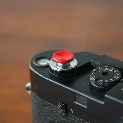 Red Medium Concave Soft Release Button For Leica M3 M6 MP M8 M9 X100 Nikon Canon • $12.50