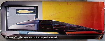 Vtg. Long MACINTOSH APPLE GENERAL MOTORS Solar Powered SUNRAYCER Poster 1987 54  • $99.99