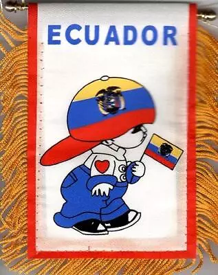 Ecuador Boy Flag Double Layered With Hang Cord Car Rear View Mirror 4 X5  • $5.75