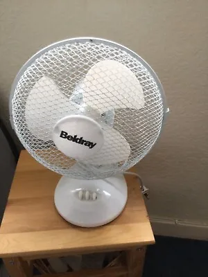 BELDRAY 9” Inch FAN In WHITE (PLEASE NOTE COLLECTION ONLY) • £10