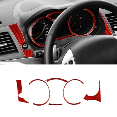 Red Speedometer Panel Cover Sticker Carbon Fiber For Mitsubishi Lancer 2008-2015 • $20.99