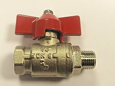 £6.99 • Buy T Handle Ball Valves Red Handle BSPT  Lever Ball Valves Full Range
