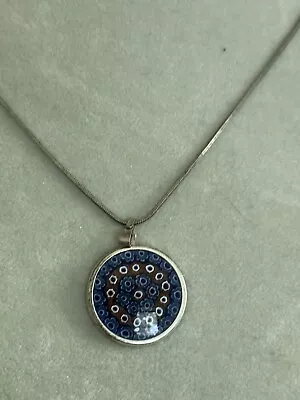 Vtg Venetian Glass Pendant Necklace- Costume Jewelry • $14.99