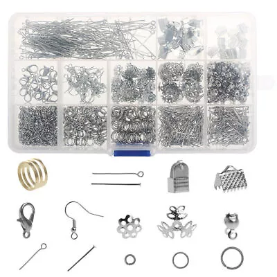 760x Jewellery Making Kit Accessories Findings Earring Hooks Jump Rings Clasps • $17.99