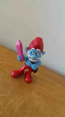  Smurf Plastic Figure 2013 Peyo McDonalds Happy Meal Papa • $3.99