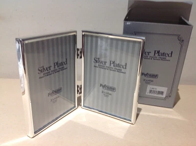 £8.50 • Buy Foframe Silver Plated  Brass Double Folding Photo  Frame - 3.5 X 5  - BNIB