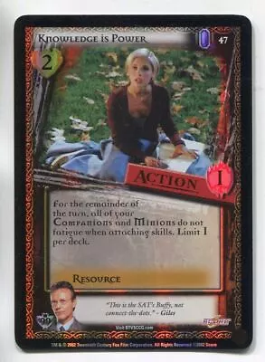 Buffy TVS CCG Unlimited Class Of 99 Common Foil Card #47 Knowledge Is Power • $3.15