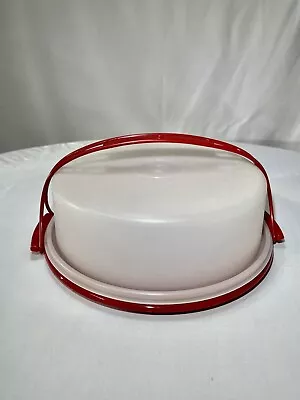 $15 • Buy Tupperware Cake/Pie Carrier 9  Red Vintage
