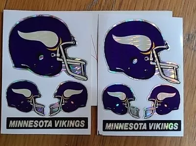 2 Vintage Stickers NFL Football Minnesota Vikings Prism Vending Sticker VTG • $0.99