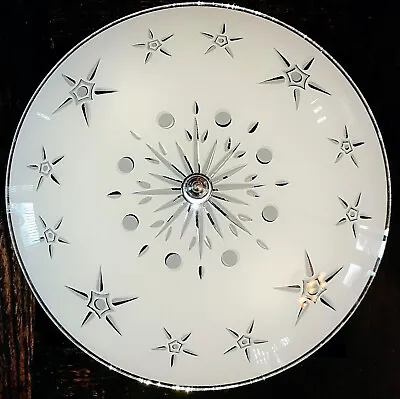 Vtg 1950s/70s MCM Retro Star Starburst Atomic Snowflake Ceiling Light Fixture  • $325