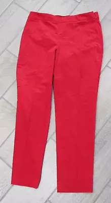 Talbots Pants Women's Size 10 Red Velvet Stretch Fabric Slim Ankle Pant • $19.99