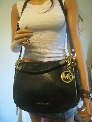 Michael Kors  Stanthorpe  Black Leather Shoulderbag & Wallet NEW $368.00/$118.00 • $154